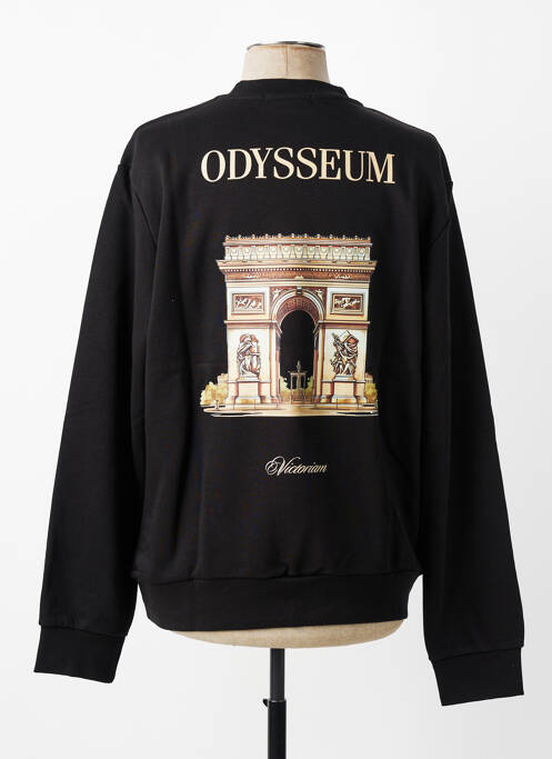 Sweat-shirt sérigraphie manches longues noir MBM femme