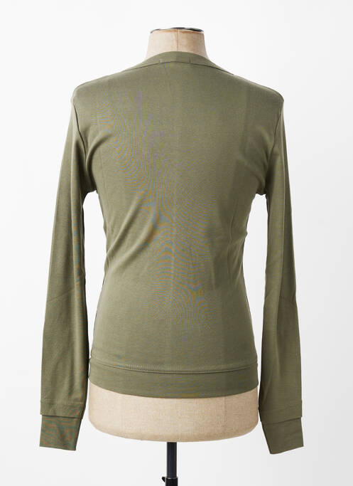 Gilet manches longues col v vert MBM homme