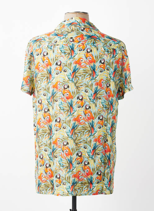 Chemise manches courtes imprimé fantaisie bleu MBM homme