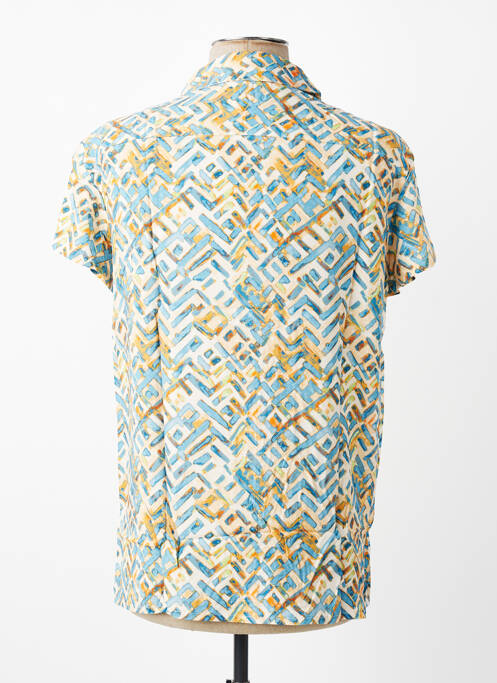 Chemise manches courtes imprimé fantaisie beige MBM homme