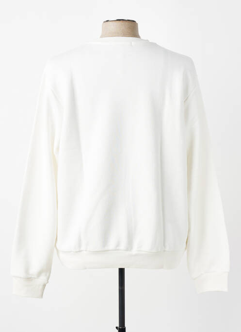 Sweat-shirt manches longues manches longues blanc MBM homme