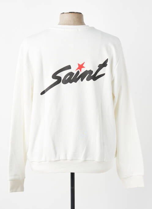 Sweat-shirt manches longues manches longues blanc MBM homme