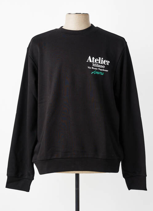 Sweat-shirt manches longues manches longues noir MBM homme