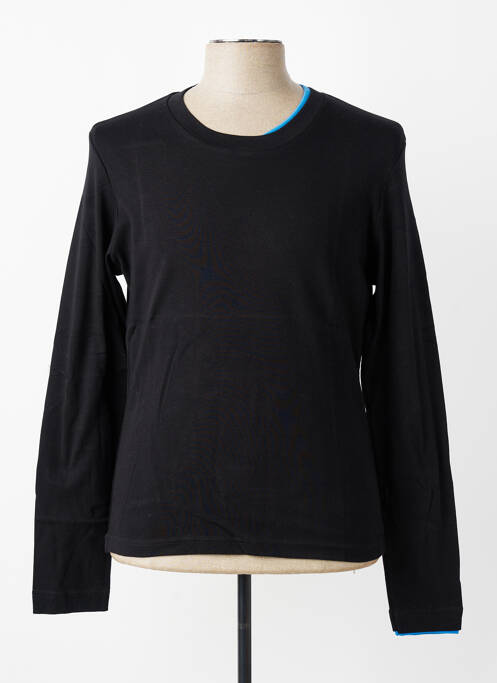 T-shirt coupe cintrée manches longues noir MBM homme