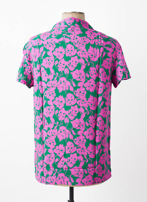 Chemise manches courtes imprimé fantaisie violet MBM homme