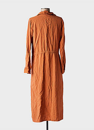 Robe mi-longue manches longues manches longues orange MANOUKIAN femme