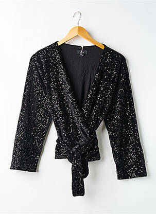 Top stretch manches 3/4 noir ALME femme