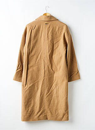 Manteau long coupe droite sans capuche marron ONE STEP femme