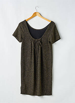 Robe mi-longue manches courtes manches courtes noir SCHOOL RAG femme