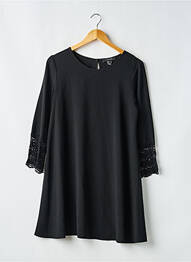 Robe courte manches longues manches longues noir ATMOSPHERE femme