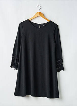 Robe courte manches longues manches longues noir ATMOSPHERE femme