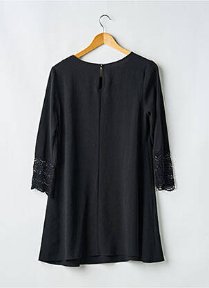 Robe courte manches longues manches longues noir ATMOSPHERE femme