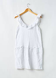 Robe courte sans manche sans manche blanc CELESTE femme