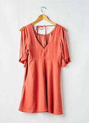 Robe courte manches courtes manches courtes orange ASOS femme
