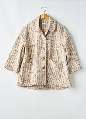 Veste casual coupe droite beige JANNE MILL femme