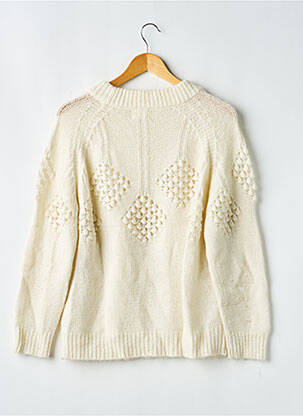 Pull coupe droite manches longues beige MY SUNDAY MORNING femme