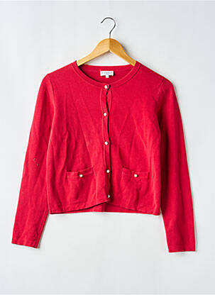 Gilet manches longues col rond rouge CLAUDIE PIERLOT femme
