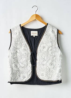 Gilet sans manche coupe cintrée blanc STELLA FOREST femme