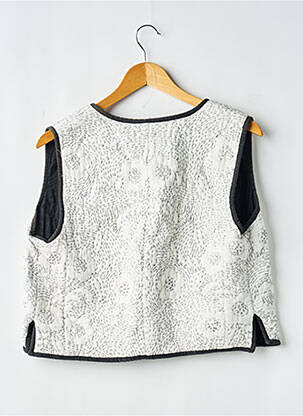 Gilet sans manche coupe cintrée blanc STELLA FOREST femme