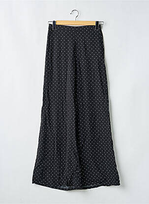 Pantalon large tissage popeline taille normale noir ONE STEP femme