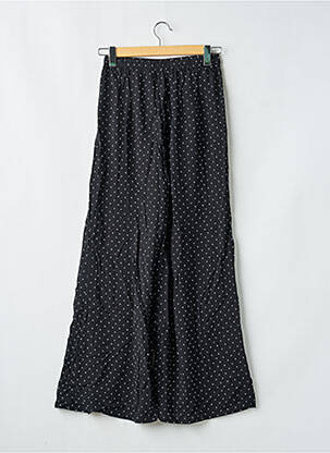 Pantalon large tissage popeline taille normale noir ONE STEP femme