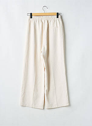 Pantalon large tissage popeline taille normale beige GRACE & MILA femme