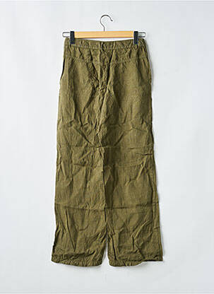 Pantalon large poches taille normale vert ONE STEP femme