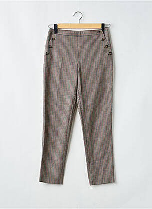 Pantalon 7/8 taille normale taille normale marron CAROLL femme