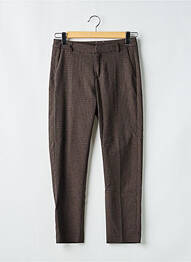 Pantalon droit stretch taille normale marron I.CODE (By IKKS) femme