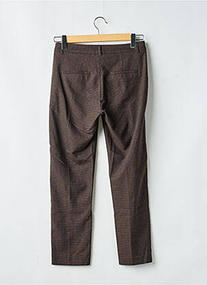 Pantalon droit stretch taille normale marron I.CODE (By IKKS) femme