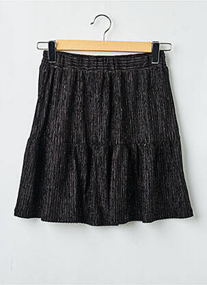 Jupe courte coupe droite noir KILIBBI femme
