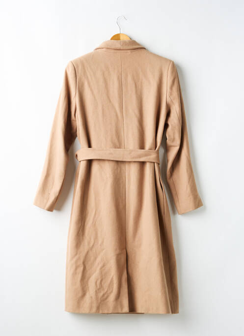 Manteau long coupe cintrée sans capuche beige ONE STEP femme