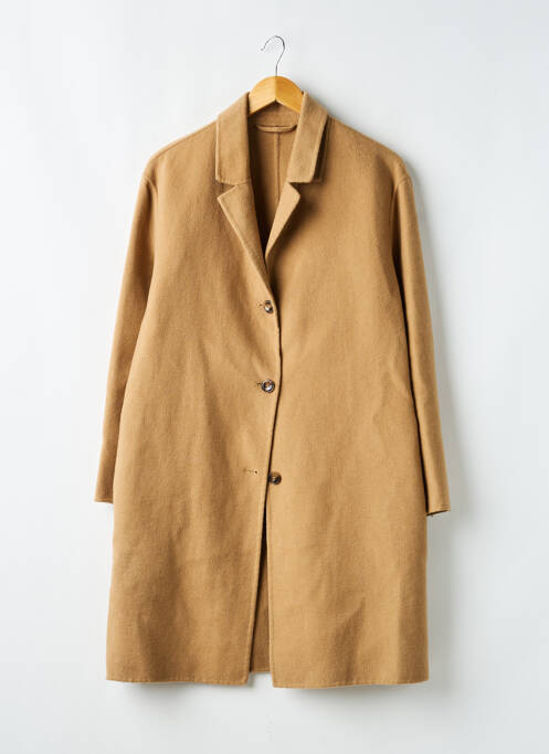 Manteau long coupe droite sans capuche marron & OTHER STORIES femme
