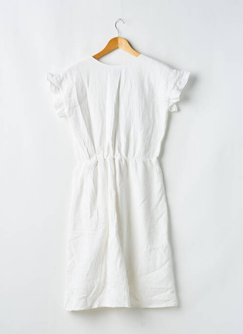 Robe mi-longue manches courtes manches courtes blanc ANNE DURRIEU femme