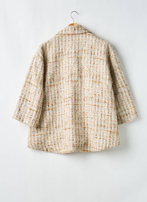 Veste casual coupe droite beige JANNE MILL femme