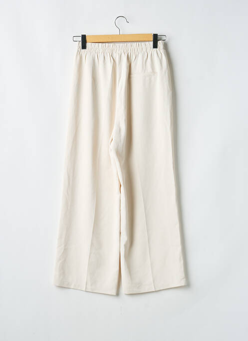 Pantalon large tissage popeline taille normale beige GRACE & MILA femme