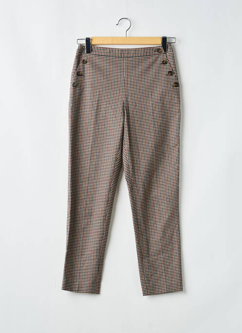 Pantalon 7/8 taille normale taille normale marron CAROLL femme