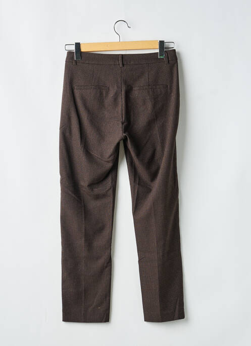 Pantalon droit stretch taille normale marron I.CODE (By IKKS) femme