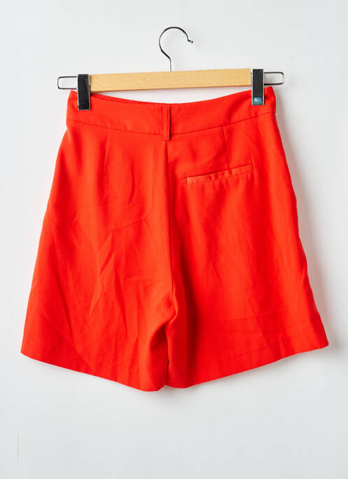 Short fermeture zippée sous rabat avec crochet taille normale rouge ONE STEP femme