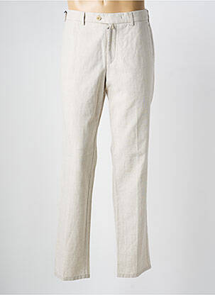 Pantalon chino tissage chiné taille normale beige MEYER homme