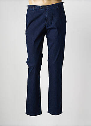 Pantalon chino stretch taille basse bleu MEYER homme