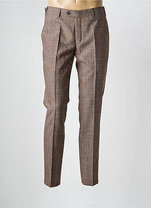 Pantalon chino tissage chiné taille normale marron MMX homme