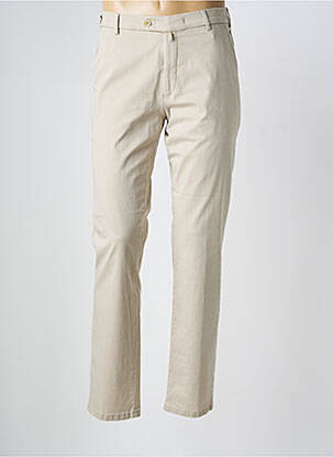 Pantalon chino tissage chiné taille normale beige MEYER homme