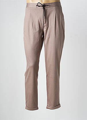 Pantalon chino stretch taille normale marron DESOTO homme