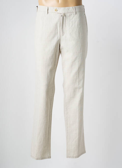 Pantalon chino tissage chiné taille normale beige MEYER homme