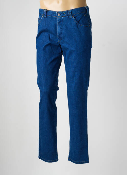Pantalon chino stretch taille normale bleu MEYER homme