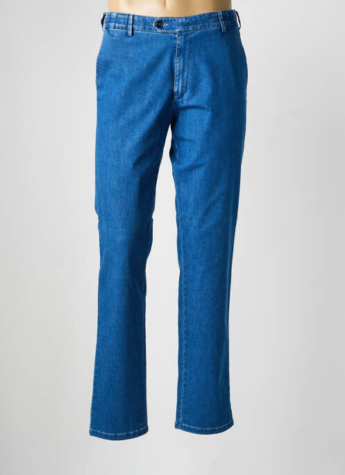 Pantalon chino stretch taille normale bleu MEYER homme