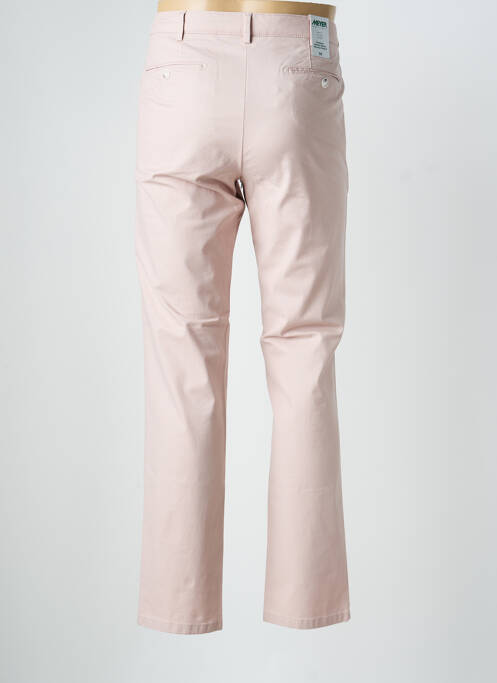 Pantalon chino stretch taille normale rose MEYER homme