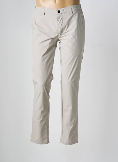 Pantalon chino tissage popeline taille normale gris MMX homme