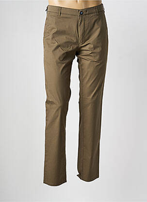 Pantalon chino fermeture zippée sous rabat avec crochet taille normale vert MEYER homme